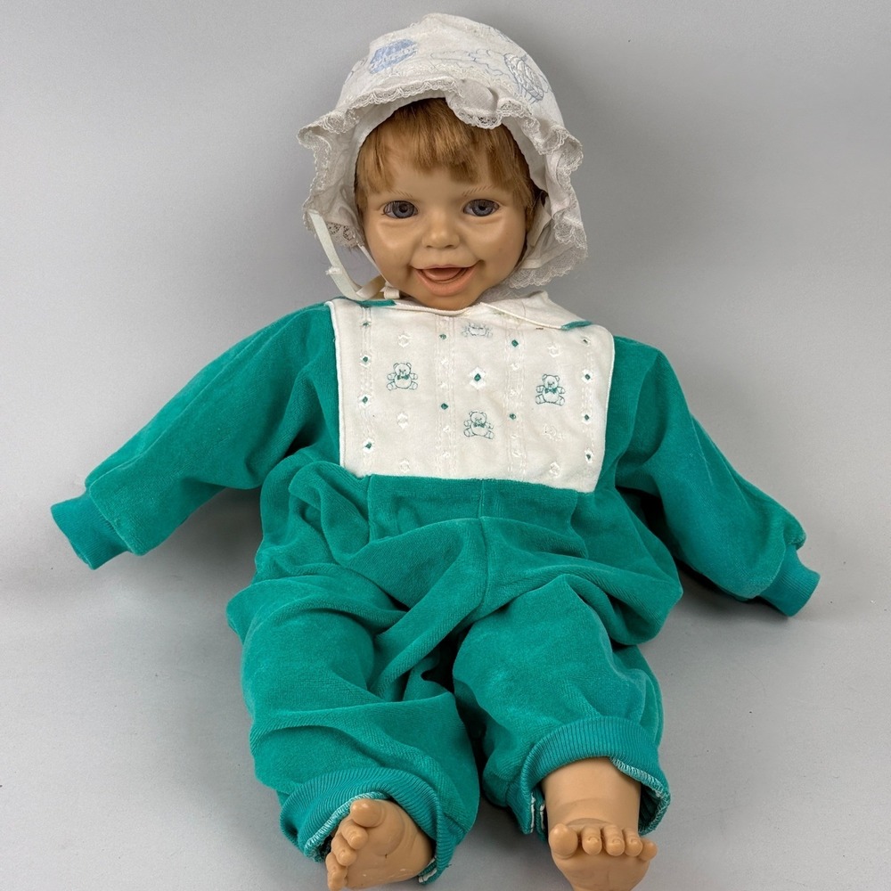 Berenguer Baby Doll 22in Teal Baby Dior Outfit -VIDEO‎ READ